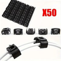 50pcs Car Brake Line Hose Clips Double Cable Holder Clip 811611797 For VW Bora Golf MK2 MK3 Passat Golf Jetta Audi A4 Seat Skoda