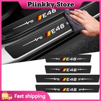 Car Stickers Anti Scratch Door Sill Protector Threshold Protection for 3 Series E46 Logo Carbon Fiber Styling Accessories