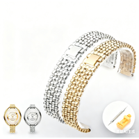 High quality solid stainless steel bracelet for Swarovski Fossil flat end universal Women watch strap 12 14 16 18 20MMwrist belt