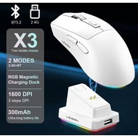 X3 Two-Mode Bluetooth Mouse 1600 DPI Mouse Gamer Wireless Mouse Ergonomic Office RGB Touch Magnetic Charging Base BT5.2/2.4G New