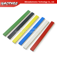 10PCS 2.54MM Pitch single row female Pin socket Red 40P 40PIN PCB Single Row Mother Connector ibuw For Arduino