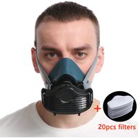 8016 Silicone Dustproof Mask Suitable For Spray Paint House Decoration Grinding Dust Respirator Self-Priming Filter Dust Mask