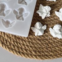Angel Silicone Mold Lightweight Pendant Hanging Mold Plaster Drip Mould Drip Cherub Silicone Mould For Home Decoration Jewelry