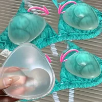 Silicone Women's Bra Inserts Push-up Breast Pads Sticky Bra Cup Thicker Invisible Nipple Cover Patch Bikini Inserts for Swimsuit