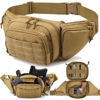 Men Waist Bag Belt Bumbag Waterproof Nylon Molle EDC Fanny Phone Pouch for Hunting Climbing Camping
