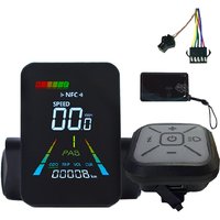 AliExpress NONE F3 Electric Scooter UART 24V/36V/48V/60V NFC LCD Display Color Animated Meter E-Bike Speedometer SM5+ 2PIN