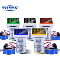 AC 60-500V 1-100A LED Digital Voltmeter Ammeter Hertz HZ Signal Lights 220V Voltage Current Meter Volt Amp Tester Detector