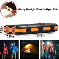 Solar Power Bank 20000mAh Spare Battery Large Capacity Fast Charging Portable Charger Compass Waterproof Outdoor Backup Power