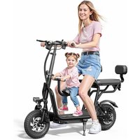 AliExpress EILLEO SPACEWALK 48V Electric Scooter with Seat for Adults Electric Scooter with 750W Peak Power Motor 18.75 MPH 20 Mile Range, Dual Disc Brakes