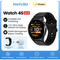 HAYLOU Watch 4S(HF012) GPS Smartwatch 1.43” HD AMOLED 5 Satellite GPS Positioning 120+ Workout Modes Sport Fitness Smart Watch