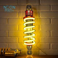 Shock Absorber Neon Sign Car LED Neon Light Sign USB Dimmable Automotive for Garage Mechanic Shop Man Cave Room Bar Decor Gifts