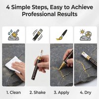 3mm Tip Stone Repair Pen Waterproof Large Capacity Memorial Inscription Pen Permanent Granite Marker Pen Cemetery Maintenance