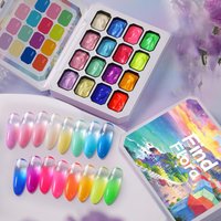 16 Colors Gel Nail Polishing Kit for Women Girls Beginners Home Salon Wedding Party Vacation Daily High Gloss Long Lasting