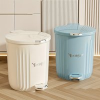 1 Pack Large Pedal Trash Can with Lid, Large Capacity Odor-Proof Waste Bin for Home Kitchen, Living Room, Bathroom Toilet
