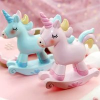 Children's Happy Birthday Cake Decoration Small Horse Unicorn Baking Decoration Supplies Dessert Table Decoration Theme