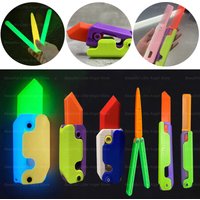 Gravity Folding Claw Knife Radish Knife 3d Printing Gravity Knife Small Radish Knife Push Card Decompression Fidget Mini Toy