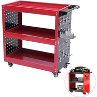 Heavy Duty 3 Tier Rolling Cart Organizer Workshop Hardware Mobile Multifunction Utility Carts with Wheels for Garage