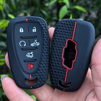 Silicone Car Remote Key Fob Case Keychain for Chevrolet Bolt EV Onix 2023 Cruze Spark Silverado Volt Equino Camaro Aveo Sonic
