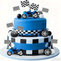 Dirt Bike Party Decorations Motorbike Cake Decoration Motorcycle Man Birthday for Dirt Bike Baby Shower Decor