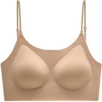 Skin-Matching Foundation Liquid U-Shaped Back Bra Push-Up & Side-Boob Control Breathable Invisible One-Piece Nude-Tone KUCLUT