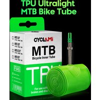CYCLAMI Ultraleichter Fahrradschlauch 26 27,5 29 Zoll MTB Fahrrad TPU-Material Reifen 45mm Französisches Ventil Superleicht Anti-Oxidation