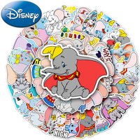 AliExpress 10/30/50pcs Cute Disney Anime Dumbo Cartoon Stickers Decals DIY Motorcycle Suitcase Bike Waterproof Graffiti Sticker Fun for Toy