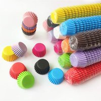 500Pcs/1000Pcs Solid Color Mini Cake Paper Cups, 0.98inch Greaseproof Baking Cups, 2.36inch Extended Size, Perfect for Cream Cakes, Cupcakes, and Pastries, Essential Kitchen Tools for Parties and