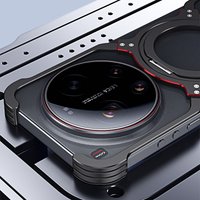 Magnetic Metal Armor Removable Rimless Case For Xiaomi 17 ultra Lens Protective Bumper Cover Case