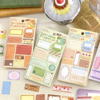 Tri-fold Decorative Stickers, Encounter Time Series, Simple Schedule Clock in Label Stickers Cute Stationary Supplies Note Pad