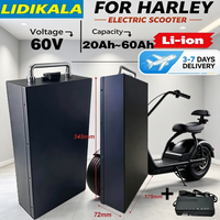 60V 20Ah-60Ah 2000W Lithium-Batterie für Elektrofahrzeuge, geeignet für Harley Zweirad-Falt-Elektro-Scooter Citycoco, inklusive Ladegerät, Ersatzbatterie 7