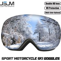 JSJM Neue Skibrille Männer Frauen Doppel Schichten Anti-Fog Big Ski UV400 Brille Schutz Skifahren Winter Schnee Snowboard brille