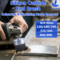 180Grit Silicon Carbide Deburring Brush Abrasive Nylon Filament Machining Marks Removal Surface Finishing Metal Cast Iron Steel