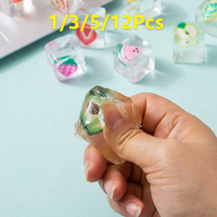 Slow Rebound Ice Cubes Squishy Squeeze Toy - Stress Relief Sensory Fidget for Kids Adults, ADHD Autism Relax, Party Favors Gifts