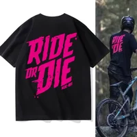 AliExpress NONE 2025 New Cycling Wear Bike Ride or Die Loose Summer Cotton MUCOFF Short-sleeved T-shirt for Men and Women Tops