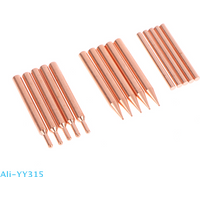 5/10Pcs 18650 Handheld Spot Tips Welder Electrode Head For Small Lithium Battery Spot Welder Pen Purple Copper Spot Welding Need