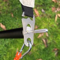 2/4Pcs Camping Tent Adjuster Wind Rope Buckle Camping Rope Buckle Canopy Rope Tightener Stainless Steel Awning pole Fasteners