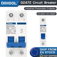 TAIXI Solar Photovoltaic DC Circuit Breaker PV Switch MCB DC250V 500V 1000V 16A 32A 40A 50A 63A Air Switch 100A 125A