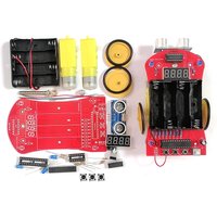 DIY Welding Kit Ultrasonic Distance Measurement Obstacle Avoidance Car Intelligent Track Line Robot Electronic Soldering Kits
