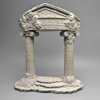 Roman Column Fish Tank Decorative Model Worn out Plant European Style Cement Simulation Ornaments for Small Freshwater Aquarium