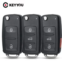 KEYYOU New For Skoda Octavia for VW for Volkswagen Golf Mk6 Tiguan Polo Passat CC SEAT Car Remote Key Shell HU66 Case