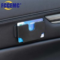 Self Adhesive Car Interior Card Holder Multi-function Organizer Card Storage Box Car Sun Visor Card Slot Box Car Accessories