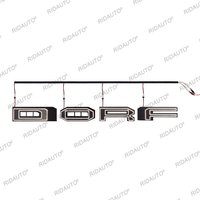 4 Letter White LED Incandescentfor Modified Raptor Grill Grille Glowing Lighted For RANGER 2023 2024 T9 DIY Luminous Upgrade