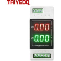 Din Rail Type DC Digital Display 100V Voltmeter 20A Ammeter 50A Digital Integrated Meter 1000V