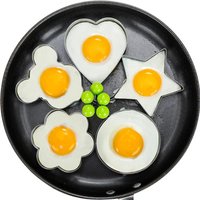 Stainless Steel Fried Egg Mold Heart Pancake Maker Breakfast Baking Omelette Rings Cooking Tools Kitchen Accessories Gadget