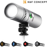K&F CONCEPT SP25C 25W RGB Fotografie-Blitzlicht mit Stativ 20 Gobo 9000mAh Zoombarer Video-Spotlight 4000 Lux Studiolicht