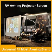 RV Projector Screen Kits With C Channel Awning Bead Beder For Fiamma Dometic Motorhome Caravan Camper Van RV Accessories 2x1.5m