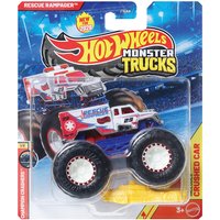 Hot Wheels Car MONSTER TRUCKS Rescue Rampager 1/64 Metal Die-cast Model Toy FYJ44
