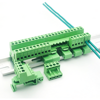 1/5/10Set 2EDG-UKR-5.08mm Cable Butt Joint 35mm Rail Type Terminal Block Screw Plug-in Terminal Blocks Connector 2P-12P