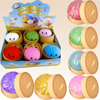 New Colorful Dumpling Squishes Stress Balls Reusable Low Rebound Decompression Toys Dough Ball