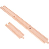 4Pcs Wooden Train Track for Building Natural Wood Railway Track Pieces Fine Motor Skills